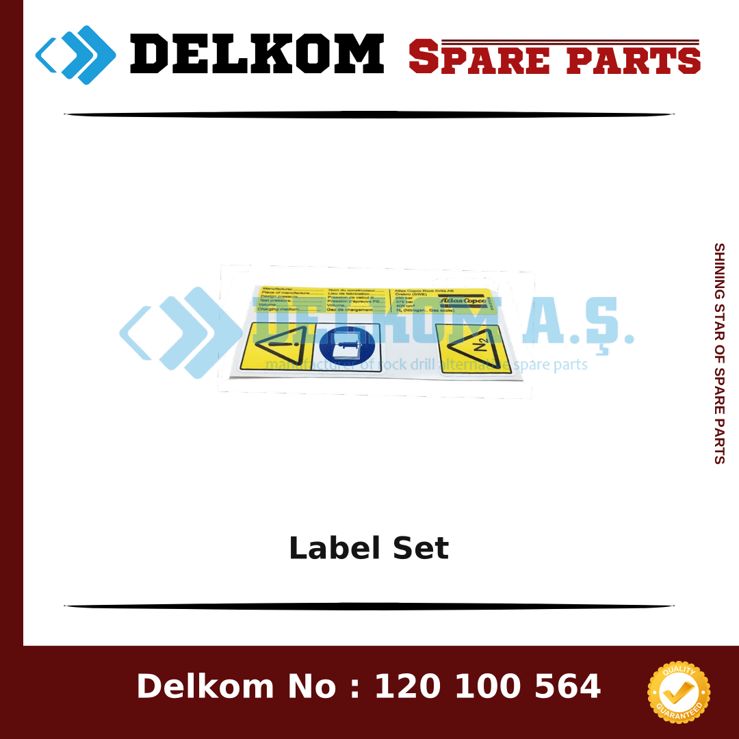 Epiroc Label Set spare part, OEM 3115 2712 90