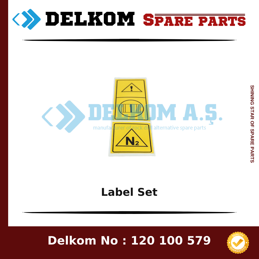 Epiroc Label Set spare part, OEM 3115 3597 00