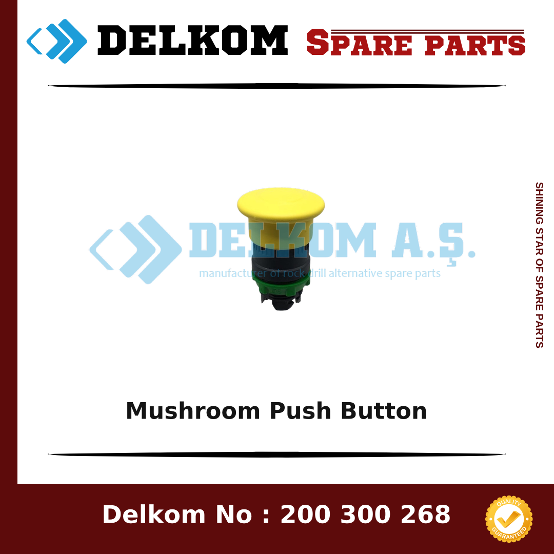 Epiroc Mushroom Push Button spare part, OEM 3217 0011 07