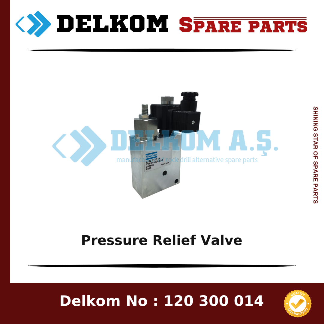 Epiroc Pressure Relief Valve spare part, OEM 3222 3137 18
